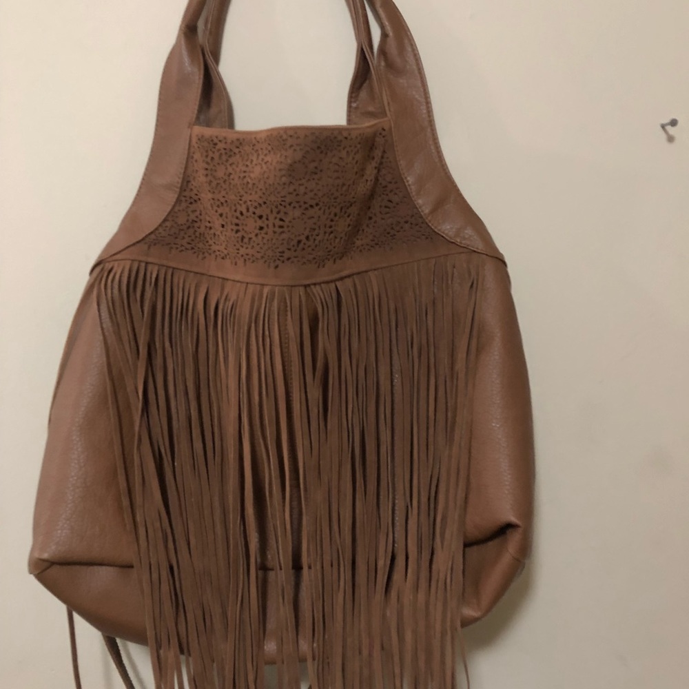 TAN Fringe Purse
